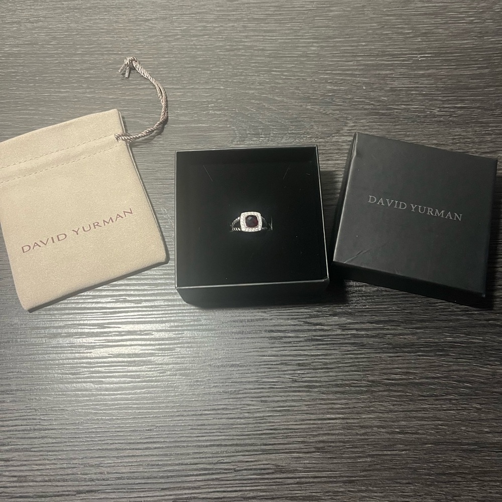 David Yurman Black and Silver Men's Ring